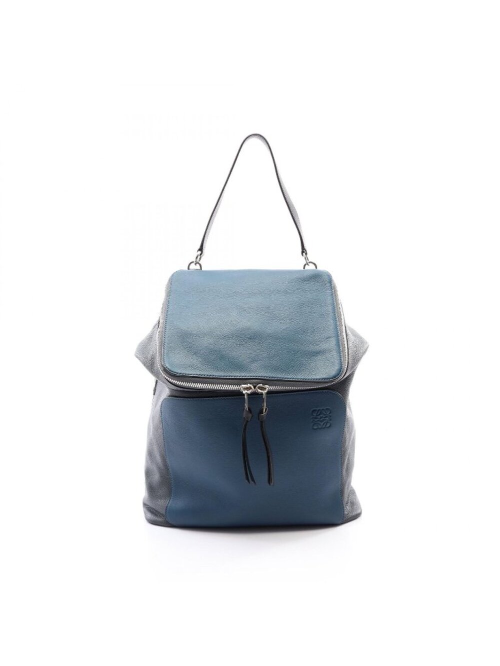 Loewe Backpack Goya Blue Gray Black Leather